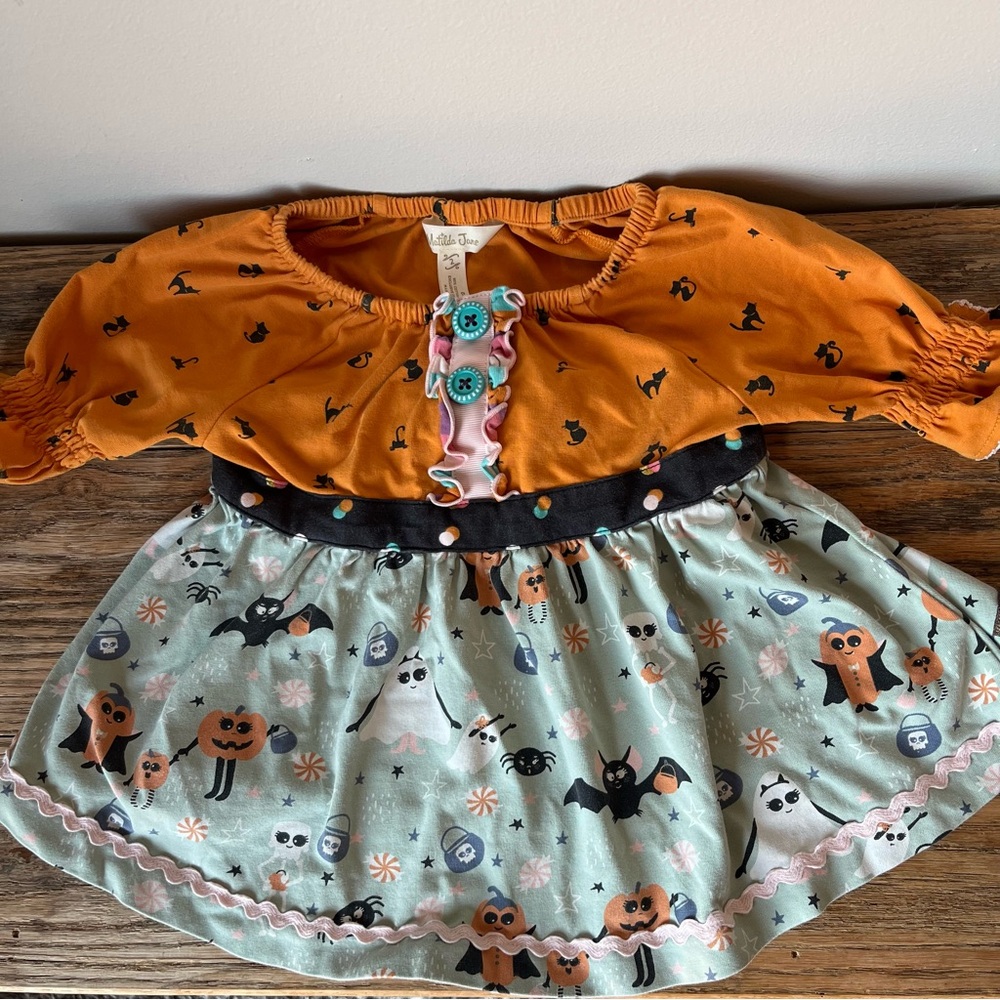 Matilda Jane Halloween Trick or Treat Baby Doll Top size 2